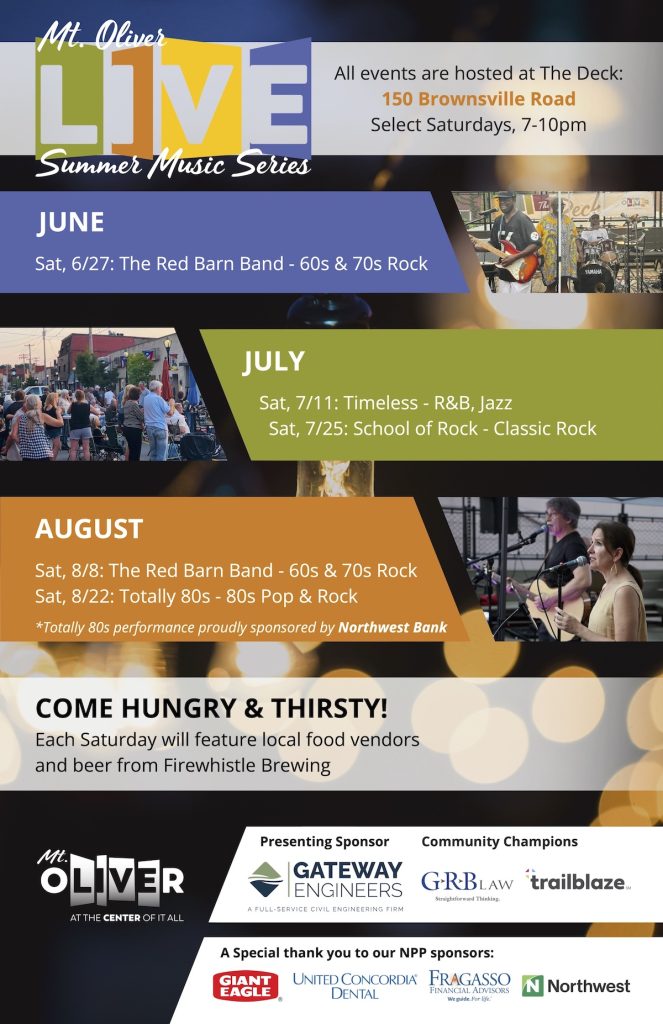 Mt. Oliver Live Summer Music Series